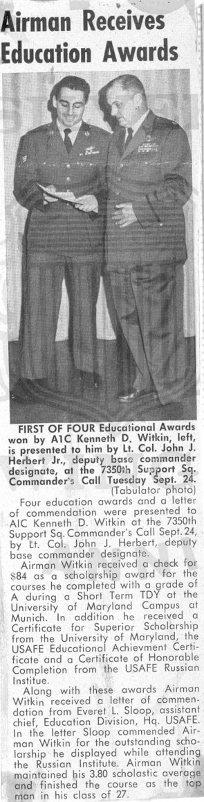 Berlin, West Germany Education Awards 
Presentation, 
