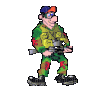 Animated Man Shooting Graphic