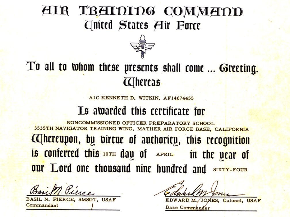 NCO Preparatory School Certificate