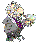 Animated Man Smoking Pipe Graphic